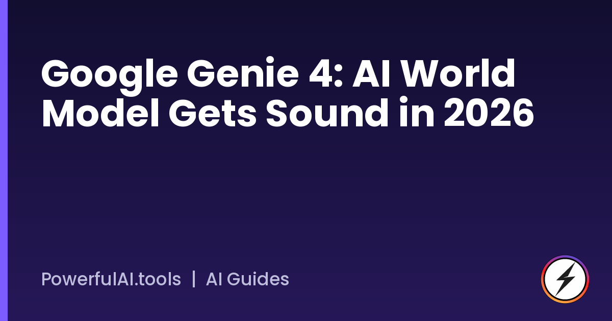 Google Genie 4: AI World Model Gets Sound in 2026