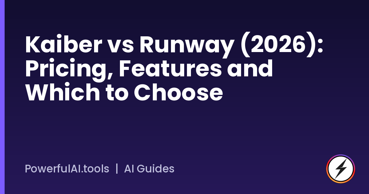 Kaiber vs Runway (2026): Pricing, Features and Which to Choose